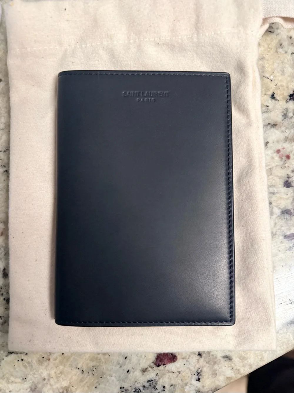 Saint Laurent Black Smooth Leather Card & Passport Holder - Picture 2 of 6